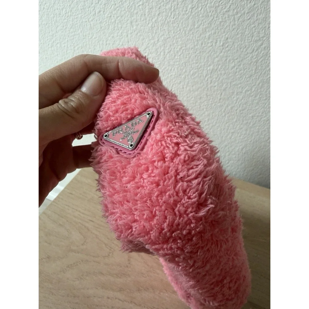 Prada Pink Fur Hobo Underarm Shoulder Bag